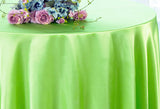Round Satin Tablecloth 132" Apple Green