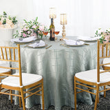 Seamless Round Plaid Jacquard Polyester (240 GSM) Tablecloth