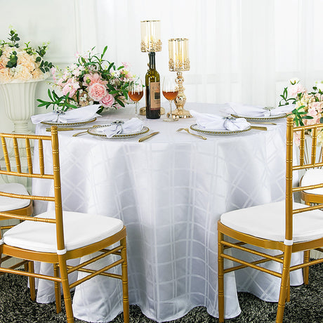 Striped Jacquard Rectangular Tablecloth