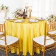 Round Crushed Taffeta Tablecloth 108" Canary Yellow