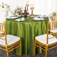 Round Crushed Taffeta Tablecloth 90" Moss Green