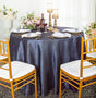 Round Crushed Taffeta Tablecloth 132 Pewter/Charcoal