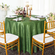 Round Crushed Taffeta Tablecloth 132" Clover Green