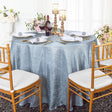 Round Crushed Taffeta Tablecloth 132 Dusty Blue