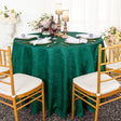 Round Crushed Taffeta Tablecloth 132" Hunter Green/Holly Green