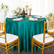 Round Crushed Taffeta Tablecloth 108" Oasis