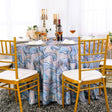 Round Scuba Tablecloth 120" Dusty Blue