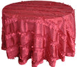 Round Taffeta Tablecloth 132 Inch Apple Red