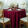 Round Velvet Tablecloth 132 Burgundy