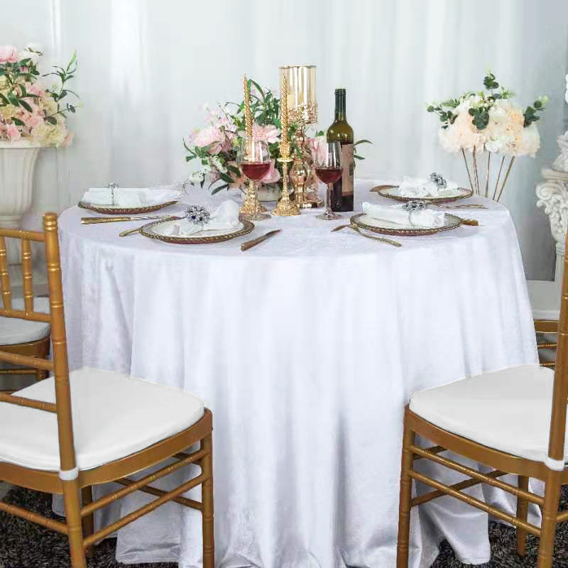 Classic Italian Velvet Round Tablecloth