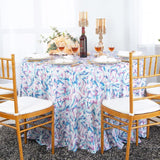 Round Scuba Tablecloth 132" Maze Wrinkle-Free