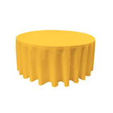 Round Poly Poplin Polyester Fabric - Seamless Round Tablecloth, 132" Diameter (1 Piece)