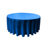Round Poly Poplin Polyester Fabric - Seamless Round Tablecloth, 132" Diameter (1 Piece)
