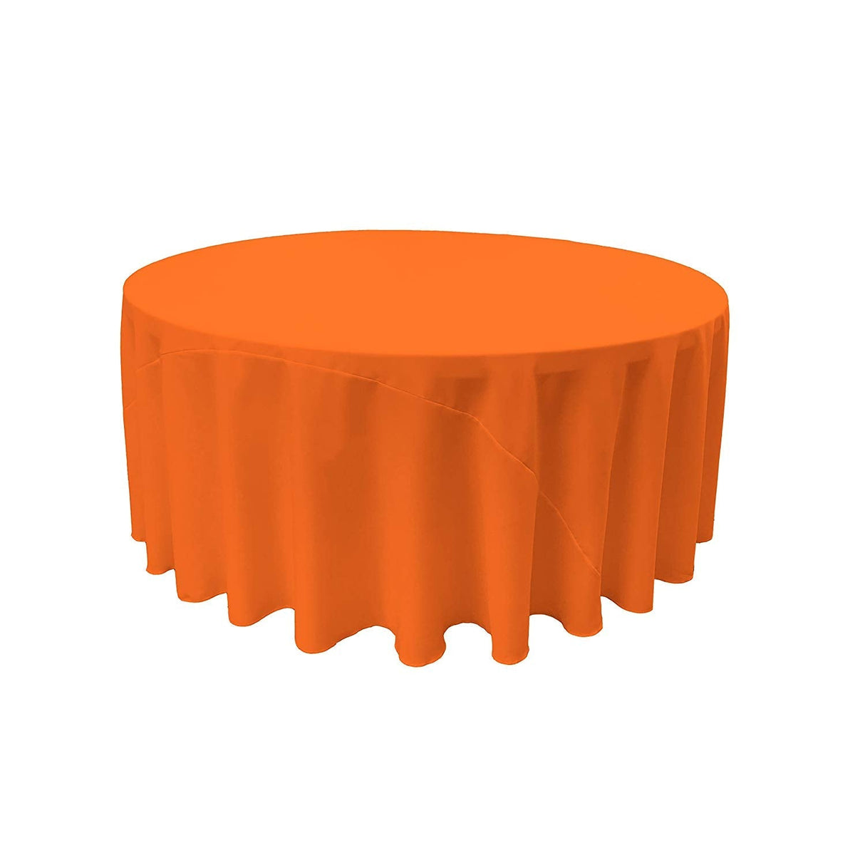 Round Poly Poplin Polyester Fabric - Seamless Round Tablecloth, 132" Diameter (1 Piece)