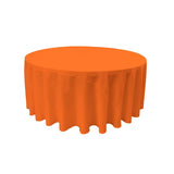 Round Poly Poplin Polyester Fabric - Seamless Round Tablecloth, 132" Diameter (1 Piece)