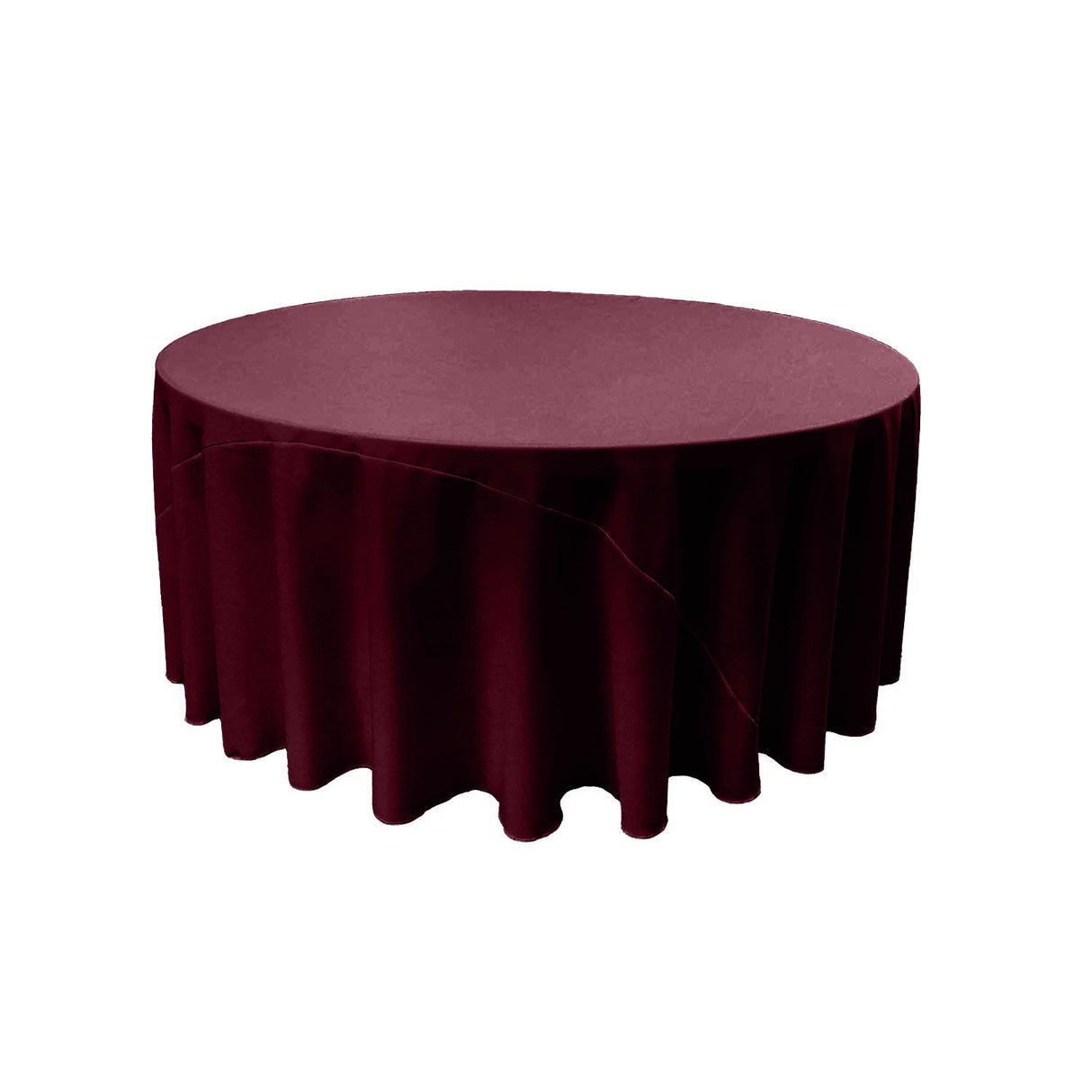 Round Poly Poplin Polyester Fabric - Seamless Round Tablecloth, 132" Diameter (1 Piece)