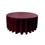 Round Poly Poplin Polyester Fabric - Seamless Round Tablecloth, 132" Diameter (1 Piece)