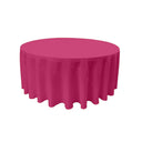 Round Poly Poplin Polyester Fabric - Seamless Round Tablecloth, 132" Diameter (1 Piece)