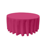 Round Poly Poplin Polyester Fabric - Seamless Round Tablecloth, 132" Diameter (1 Piece)