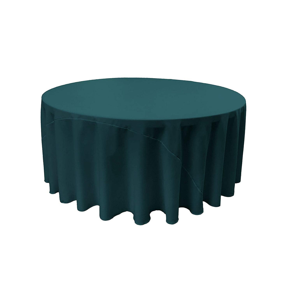 Round Poly Poplin Polyester Fabric - Seamless Round Tablecloth, 132" Diameter (1 Piece)