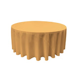 Round Poly Poplin Polyester Fabric - Seamless Round Tablecloth, 132" Diameter (1 Piece)
