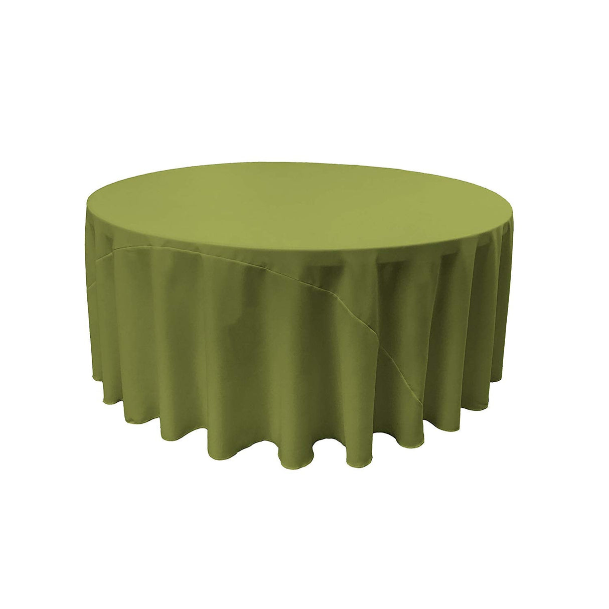 Round Poly Poplin Polyester Fabric - Seamless Round Tablecloth, 132" Diameter (1 Piece)
