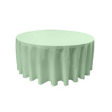 Round Poly Poplin Polyester Fabric - Seamless Round Tablecloth, 132" Diameter (1 Piece)