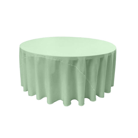 Round Poly Poplin Polyester Fabric - Seamless Round Tablecloth, 132" Diameter (1 Piece)