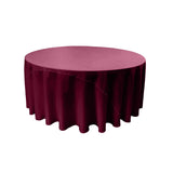 Round Poly Poplin Polyester Fabric - Seamless Round Tablecloth, 132" Diameter (1 Piece)