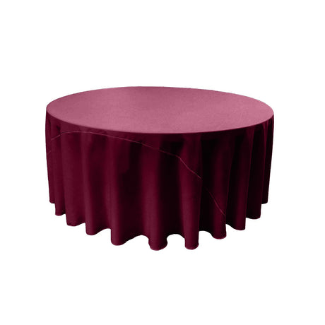 Round Poly Poplin Polyester Fabric - Seamless Round Tablecloth, 132" Diameter (1 Piece)