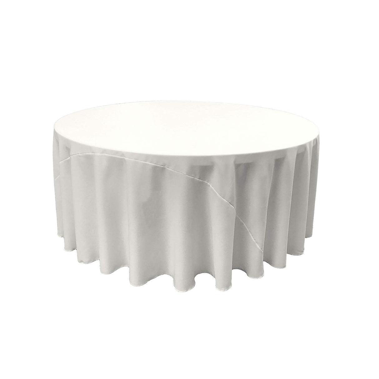 Round Poly Poplin Polyester Fabric - Seamless Round Tablecloth, 132" Diameter (1 Piece)