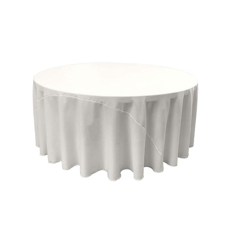 Round Poly Poplin Polyester Fabric - Seamless Round Tablecloth, 132" Diameter (1 Piece)