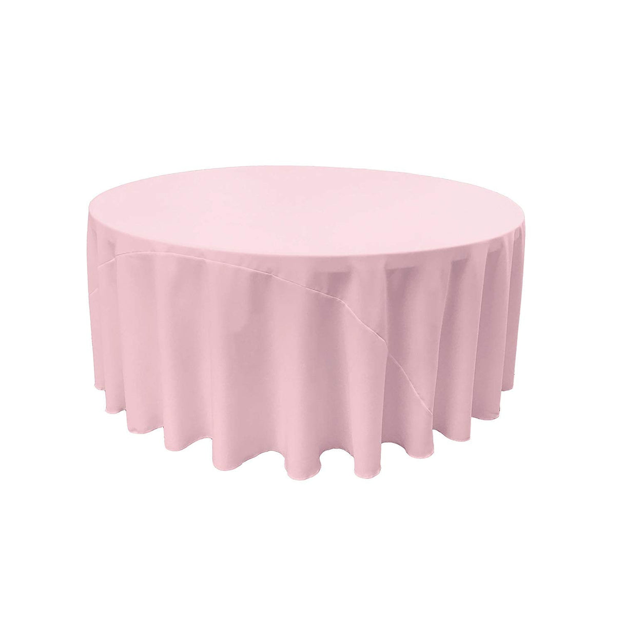 Round Poly Poplin Polyester Fabric - Seamless Round Tablecloth, 132" Diameter (1 Piece)