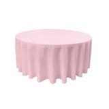 Round Poly Poplin Polyester Fabric - Seamless Round Tablecloth, 132" Diameter (1 Piece)