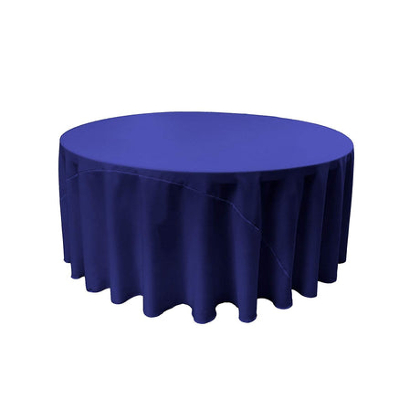 Round Poly Poplin Polyester Fabric - Seamless Round Tablecloth, 132" Diameter (1 Piece)