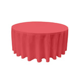 Round Poly Poplin Polyester Fabric - Seamless Round Tablecloth, 132" Diameter (1 Piece)