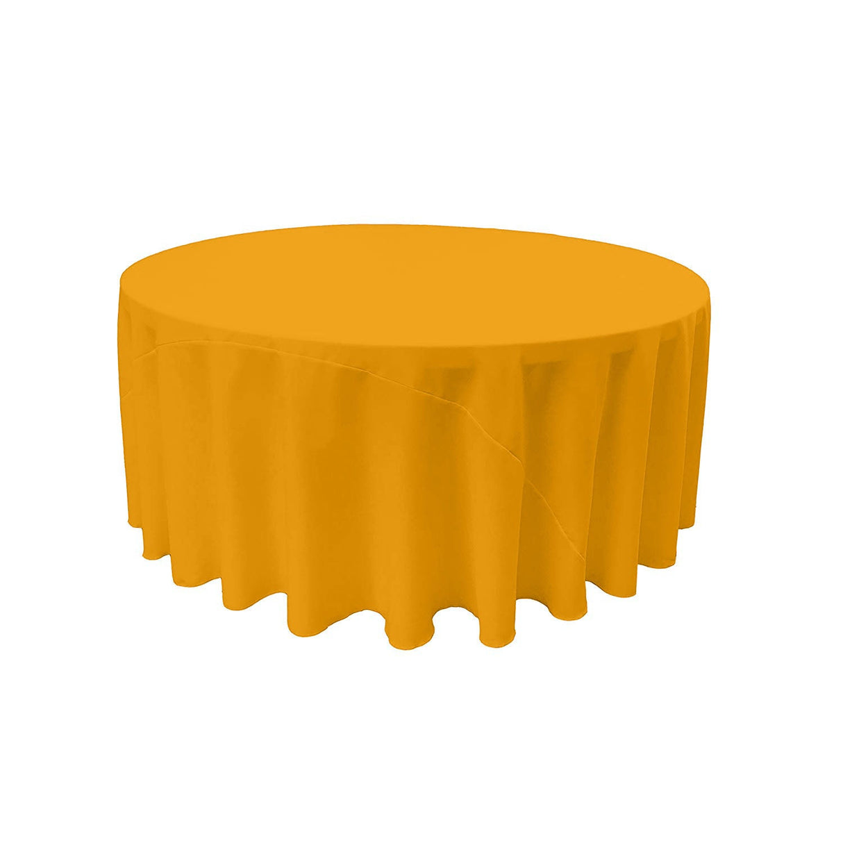 Round Poly Poplin Polyester Fabric - Seamless Round Tablecloth, 132" Diameter (1 Piece)