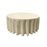 Round Poly Poplin Polyester Fabric - Seamless Round Tablecloth, 132" Diameter (1 Piece)