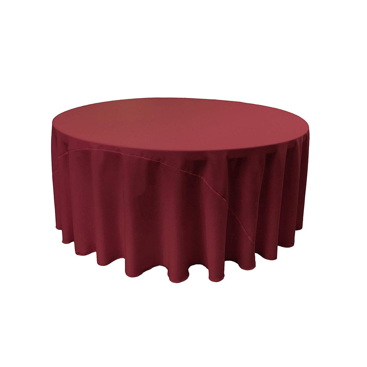Round Poly Poplin Polyester Fabric - Seamless Round Tablecloth, 132" Diameter (1 Piece)