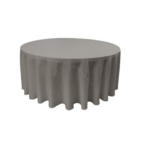 Round Poly Poplin Polyester Fabric - Seamless Round Tablecloth, 132" Diameter (1 Piece)