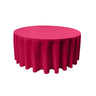 Round Poly Poplin Polyester Fabric - Seamless Round Tablecloth, 132" Diameter (1 Piece)