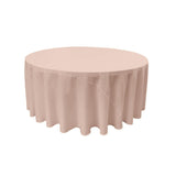 Round Poly Poplin Polyester Fabric - Seamless Round Tablecloth, 132" Diameter (1 Piece)