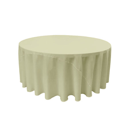 Round Poly Poplin Polyester Fabric - Seamless Round Tablecloth, 132" Diameter (1 Piece)