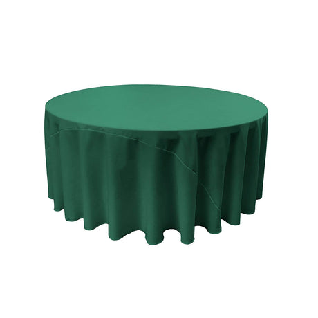 Round Poly Poplin Polyester Fabric - Seamless Round Tablecloth, 132" Diameter (1 Piece)
