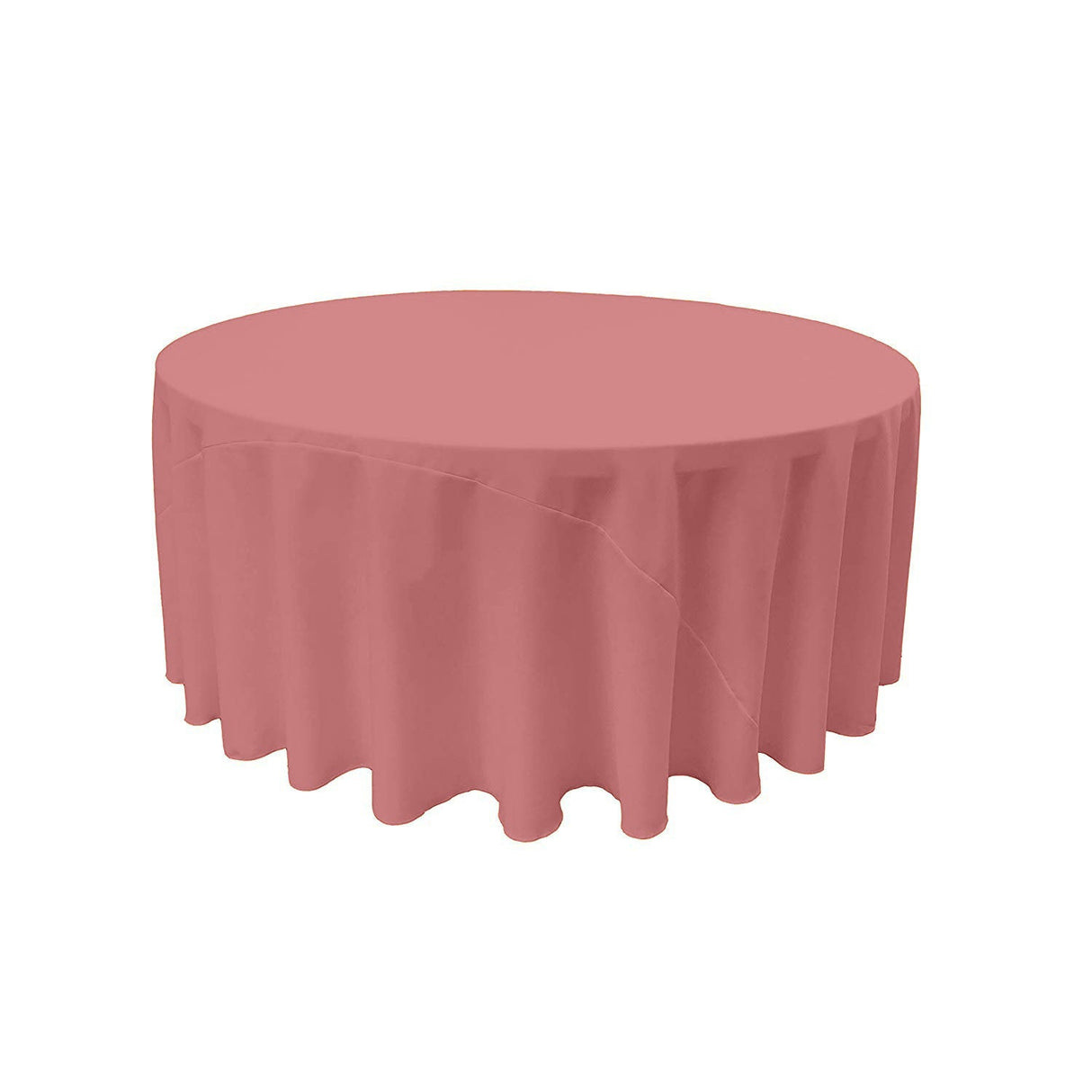 Round Poly Poplin Polyester Fabric - Seamless Round Tablecloth, 132" Diameter (1 Piece)