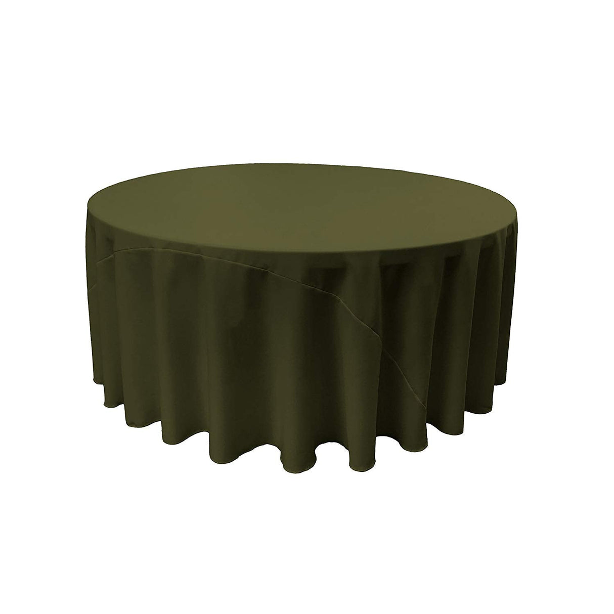 Round Poly Poplin Polyester Fabric - Seamless Round Tablecloth, 132" Diameter (1 Piece)