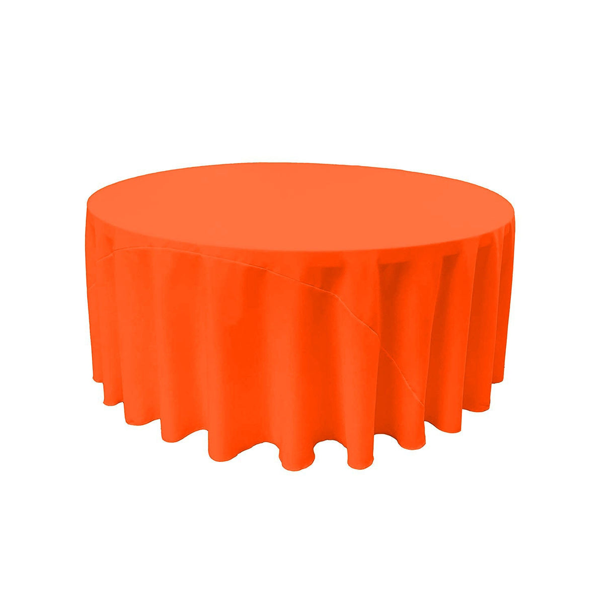 Round Poly Poplin Polyester Fabric - Seamless Round Tablecloth, 132" Diameter (1 Piece)