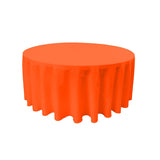 Round Poly Poplin Polyester Fabric - Seamless Round Tablecloth, 132" Diameter (1 Piece)