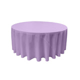 Round Poly Poplin Polyester Fabric - Seamless Round Tablecloth, 132" Diameter (1 Piece)