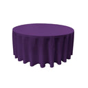 Round Poly Poplin Polyester Fabric - Seamless Round Tablecloth, 132" Diameter (1 Piece)